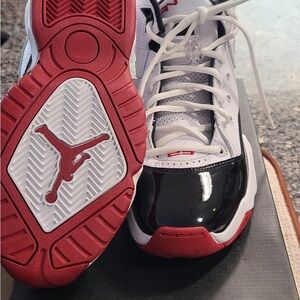 New! Jordan B’LOYAL WHITE/VARSITY RED-BLACK and in box